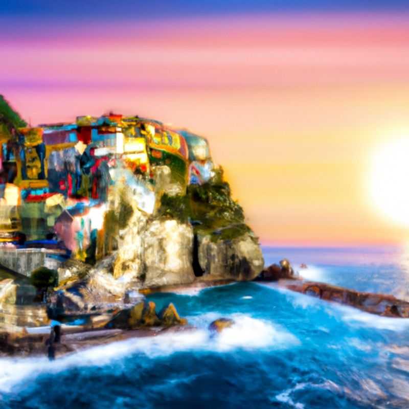 Promenade à Riomaggiore dans les Cinque Terre, Italie pendant l'été