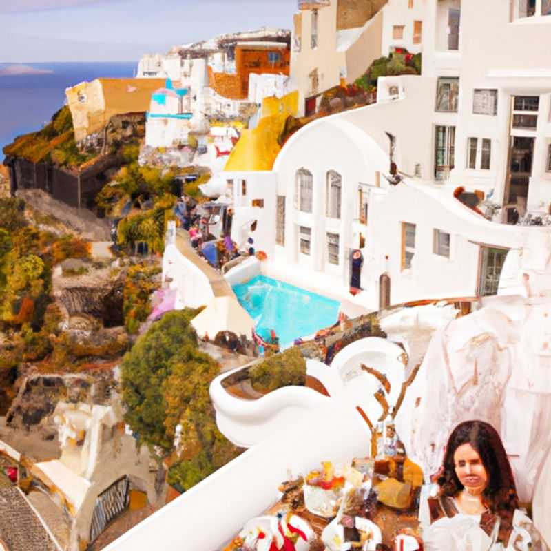 Visite du village pittoresque d'Oia à Santorin au printemps